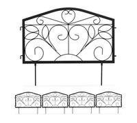 Relaxdays 16 vallas jardín o huerto estilo antiguo negro