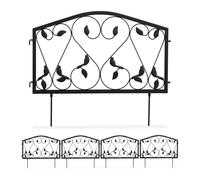 Relaxdays 16 vallas jardín o huerto estilo antiguo negro