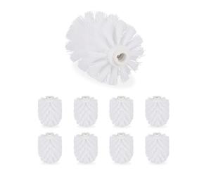 Relaxdays 18 cepillos recambio escobilla WC blanco blanco