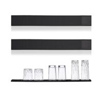 Relaxdays 2 bar mats de 60x8 cm negro