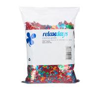 Relaxdays 2 bolsas de confeti XXL colorido azul,verde,rojo