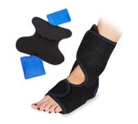 Relaxdays 2 bolsas frío calor con tobillera azul,negro