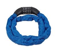 Relaxdays 2 candados numéricos para bicicleta azul azul,negro