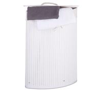 Relaxdays 2 cestos ropa sucia esquineros de bambú blanco