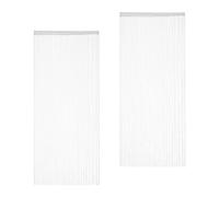 Relaxdays Juego de 2 cortinas de hilos 245 cm blanco