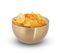 Relaxdays 2 Cuencos ensalada dorado y plateado S oro,plata