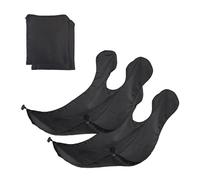 Relaxdays 2 delantales para barba con ventosas negro