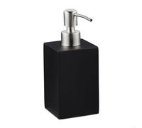 Relaxdays 2 dispensadores de jabón acero negro negro,plata