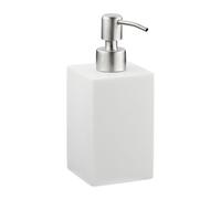 Relaxdays 2 dispensadores de jabón inox blancos blanco,plata