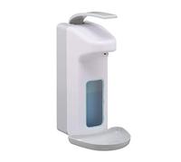 Relaxdays 2 dispensadores jabón pared 1000 ml blanco,gris