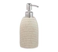 Relaxdays 2 dispensadores estriados inox arena beige,plata