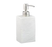 Relaxdays 2 dispensadores jabón resina blanca blanco,plata