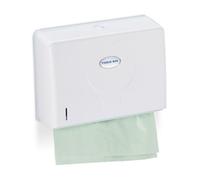 Relaxdays 2 dispensadores toallas papel para pared blanco