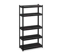 Relaxdays 2 estanterías pesadas 5 niveles negro negro