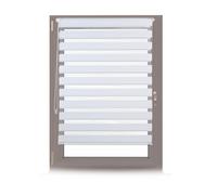 Relaxdays 2 estores dobles tela blancos 110x150 cm blanco,transparente