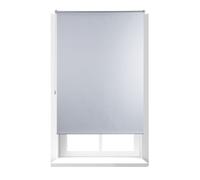Relaxdays 2 estores opacos blancos de 110 x 160 cm blanco,plata