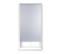 Relaxdays 2 estores opacos blancos de 90 x 160 cm blanco,plata
