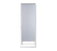 Relaxdays 2 estores opacos de 60x160 cm blanco blanco,plata