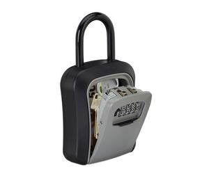 Relaxdays 2 guarda llaves para colgar negro,gris