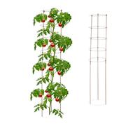 Relaxdays 2 Jaulas para plantas de cultivo 150 cm marrón,marrón oscuro