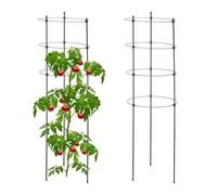 Relaxdays 2 Jaulas para plantas trepadoras 90 cm negro