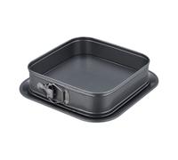 Relaxdays 2 moldes cuadrados borde antiderrames antracita,plata