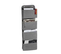 Relaxdays 2 organizadores colgantes 4 bolsillos gris
