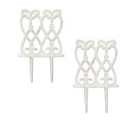 Relaxdays 2 paneles de valla jardín para césped blanco