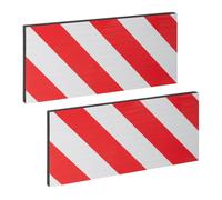 Relaxdays Unidades Protectores de Pared para Garaje Set de 2, Autoadhesivos, para Pilares, Reflectante, Gomaespuma, Rojo y Blanco, Caucho, 38 x 16 x 1,5 cm