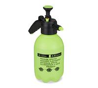 Relaxdays 2 Pulverizadores Presión 2 L, Boquilla Ajustable Latón, para Agua y Herbicida, Botella Espray Jardín, Verde/Negro