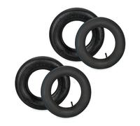 Relaxdays Rueda Carretilla con Cámara de Aire, Set de 2, Neumáticos Repuesto, 3.50-8", para Carreta, máx. 154 kg, Negro, Caucho, 37 x 37 x 8.5 cm