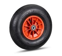 Relaxdays 2 ruedas para carretilla 4.00-6 rojo,negro