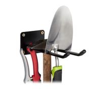 Relaxdays 2 soportes herramientas jardín negro