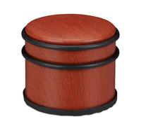 Relaxdays 2 topes para puerta efecto madera roja rojo,negro