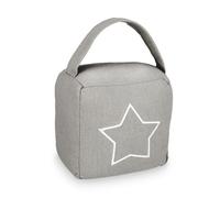 Relaxdays 2 topes para puerta saco estrella gris blanco,gris