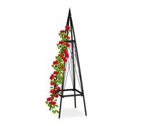 Relaxdays 2 tutores para plantas metálicos tipi negro