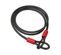 Relaxdays 2 x Cable antirrobo 2m para bicicletas rojo,negro
