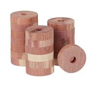 Relaxdays 20 Anillos Antipolillas Armario, Ropa, Duradero, Anti Polillas Natural, Madera de Cedro, 4 cm, Marrón, 1 Set