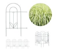 Relaxdays 20 paneles de valla jardín o césped alto verde oscuro