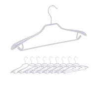 Relaxdays 20 perchas para ropa antideslizantes plata,gris