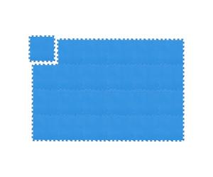 Relaxdays 24 esterillas de protección para el suelo para equipos deportivos y de fitness, 30 x 30 cm, 2,16 m², espuma, sin BPA, color azul