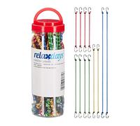 Relaxdays 24 Pulpos elásticos, Set de Correas de Amarre, Tensores para Coche y Bici, Universal, 35cm-1m