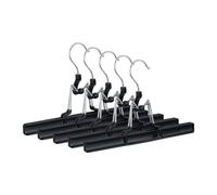 Relaxdays 25 perchas de pinza hechas de metal negro,plata