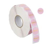 Relaxdays 2500 pegatinas Handmade with Love oro,fucsia