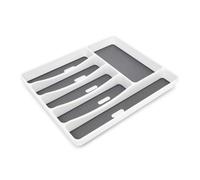 Relaxdays 2x cajón para cubiertos antracita,blanco