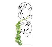 Relaxdays 2x Enrejado decorativo negro negro