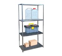 Relaxdays 2x estantería de acero 160 kg plata