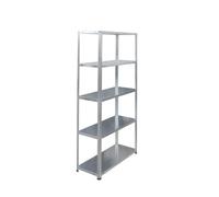 Relaxdays 2x estanterías de acero 200 kg plateadas plata