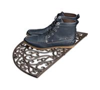 Relaxdays 2x Felpudos hierro fundido marrón