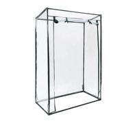 Relaxdays 2x Invernaderos tomates techo inclinado negro,transparente